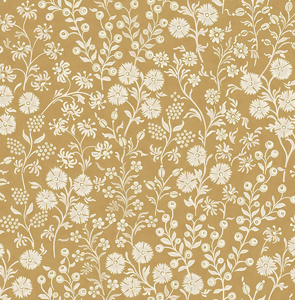 media image for sample liana gold trail wallpaper from the posy collection by brewster 1 241