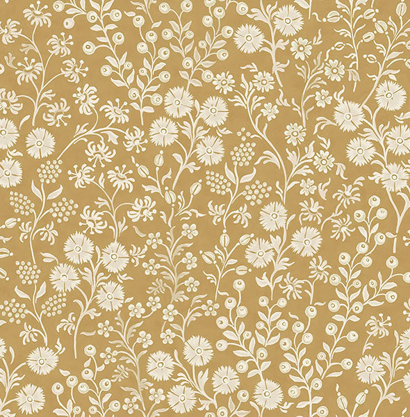 media image for sample liana gold trail wallpaper from the posy collection by brewster 1 276