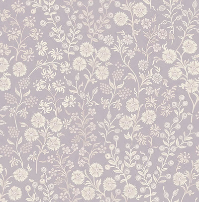 product image of Liana Periwinkle Trail Wallpaper from the Posy Collection by Brewster 530