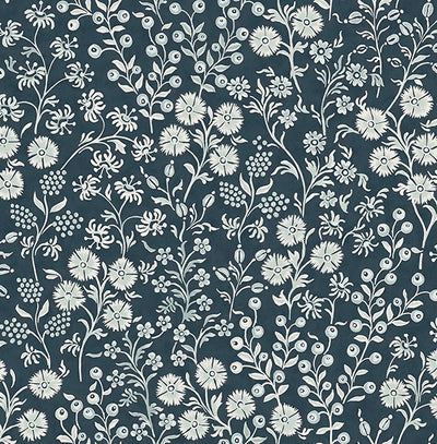 product image of Liana Indigo Trail Wallpaper from the Posy Collection by Brewster 523