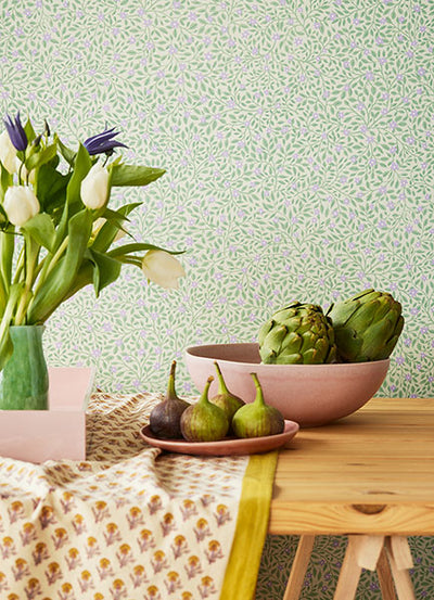 product image for Marguerite Periwinkle Floral Wallpaper from the Posy Collection by Brewster 95