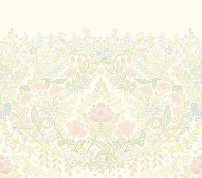product image of Pastel Whimsical Wall Mural from the Posy Collection by Brewster 544