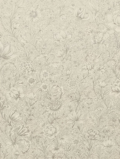 product image for Cream Rosarium Wall Mural from the Posy Collection by Brewster 8