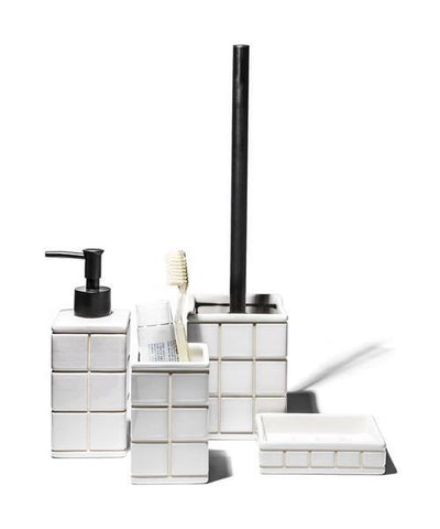 product image for ceramic bath ensemble toilet brush design by puebco 8 84