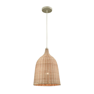 product image for Pleasant Fields 1-Light 17 x 12 x 12 Mini Pendant in Russet Beige with Natural Wicker Shade by BD Fine Lighting 25