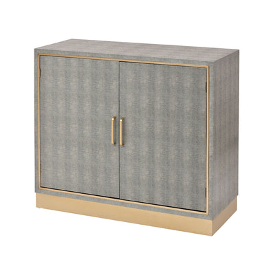 Shop Sands Point 2-Door Cabinet in Grey and Gold | Burke Decor
