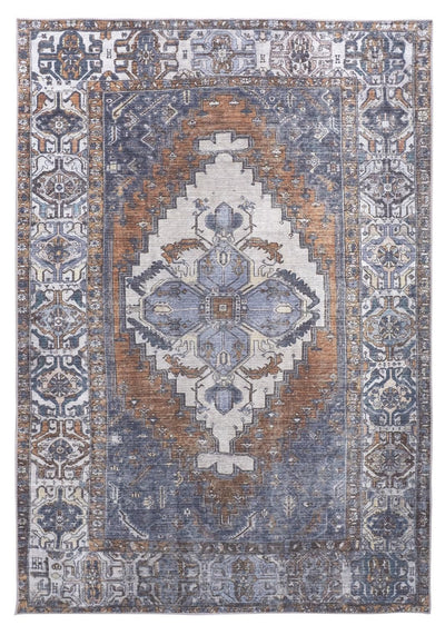 product image for Prescott Blue and Brown Rug by BD Fine Flatshot Image 1 89