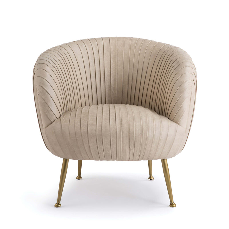 media image for Beretta Leather Chair in Cappuccino design by Regina Andrew 267