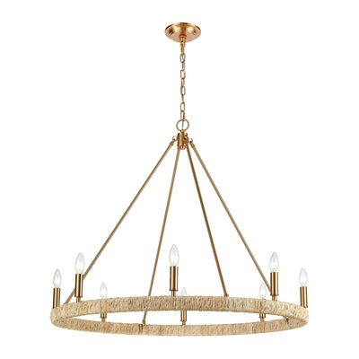 product image of Abaca 8-Light Chandelier in Satin Brass by BD Fine Lighting 557