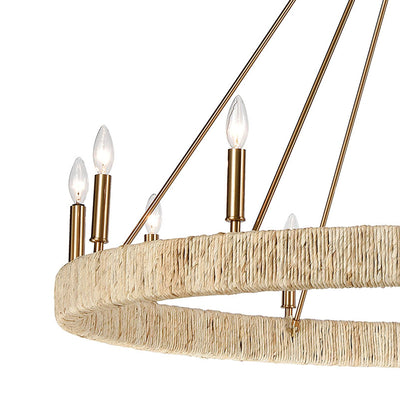 product image for Abaca 12-Light Chandelier in Satin Brass by BD Fine Lighting 75