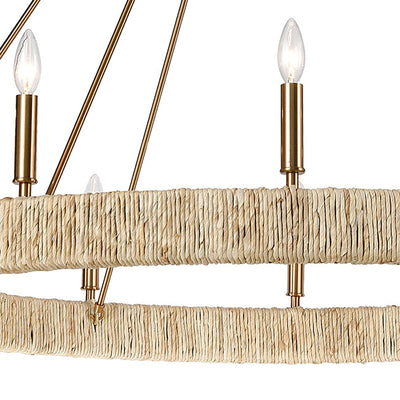 product image for Abaca 12-Light Chandelier in Satin Brass by BD Fine Lighting 52