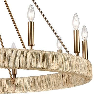 product image for Abaca 12-Light Chandelier in Satin Brass by BD Fine Lighting 70