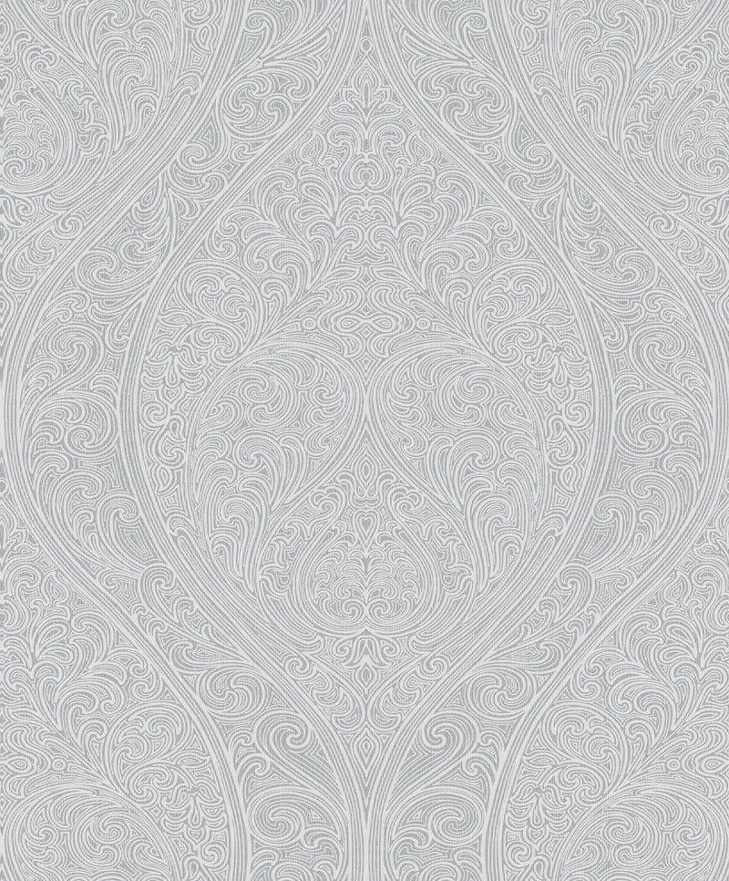 media image for Art Nouveau Grey/White Wallpaper from Serene Collection by Galerie Wallcoverings 24