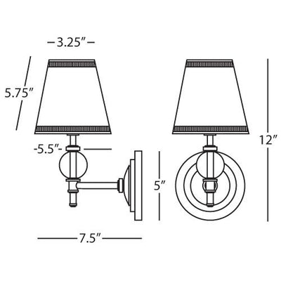 product image for The Muses Calliope Wall Sconce by Robert Abbey 74