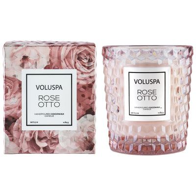 product image for Classic Textured Glass Candle in Rose Otto design by Voluspa 88