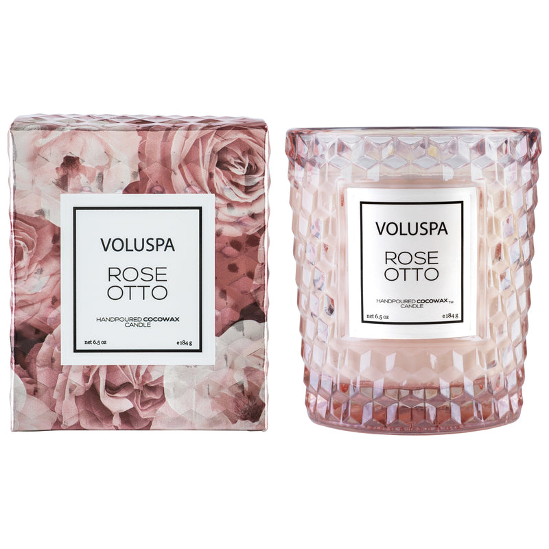 media image for Classic Textured Glass Candle in Rose Otto design by Voluspa 283