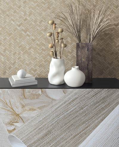 product image for Rattan Beige Wallpaper from Eden Collection by Galerie Wallcoverings 8