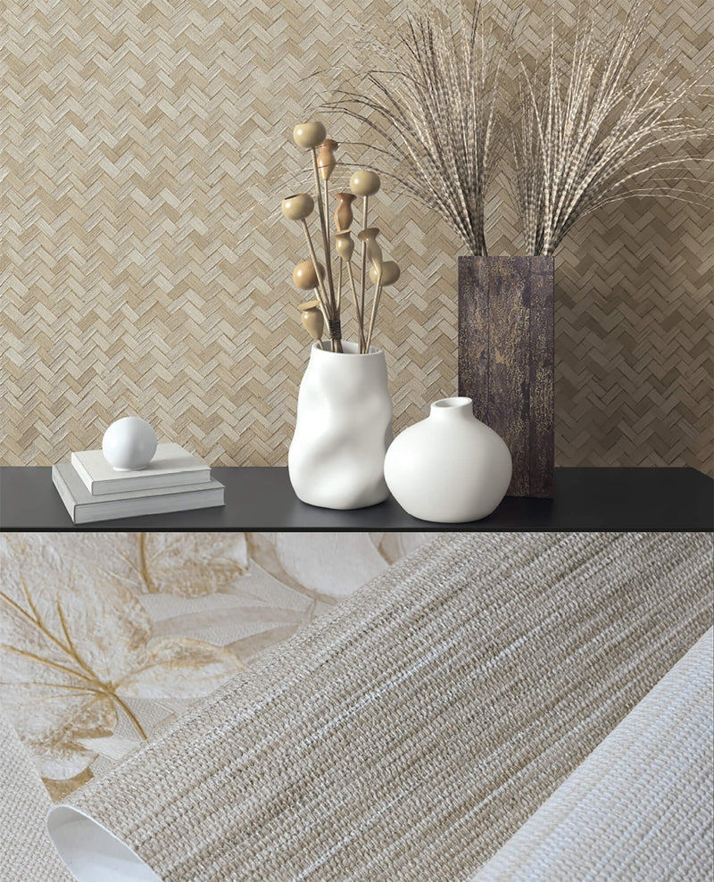 media image for Rattan Beige Wallpaper from Eden Collection by Galerie Wallcoverings 241