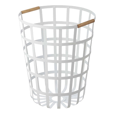 product image for Tosca Round Laundry Basket - White Steel by Yamazaki 35