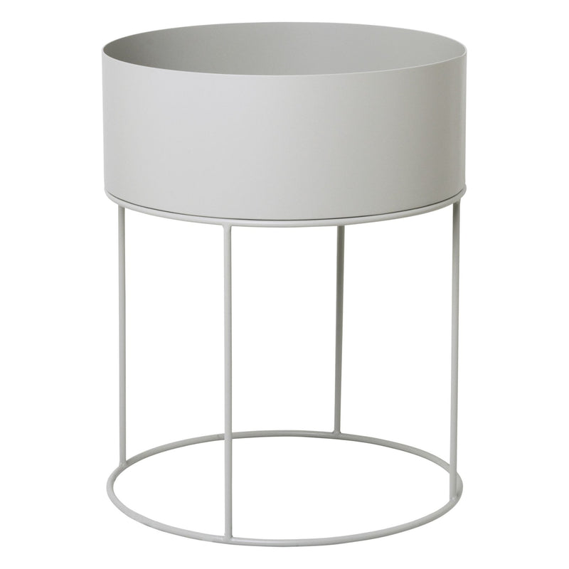 media image for Round Plant Box in Light Grey by Ferm Living 228