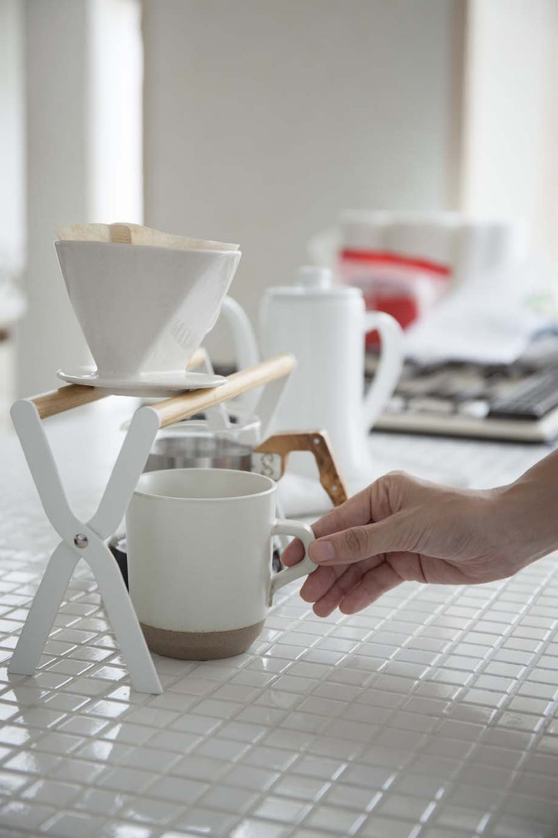 media image for Tosca Coffee Dripper Stand in White design by Yamazaki 285