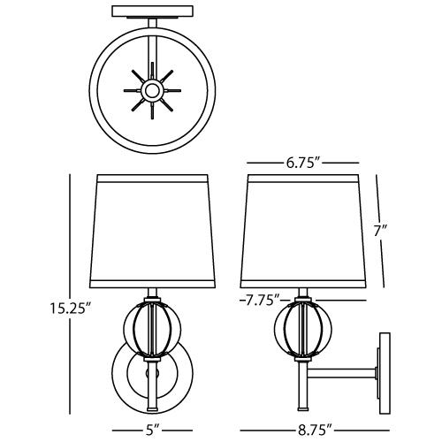 media image for Latitude Wall Sconce by Robert Abbey 283