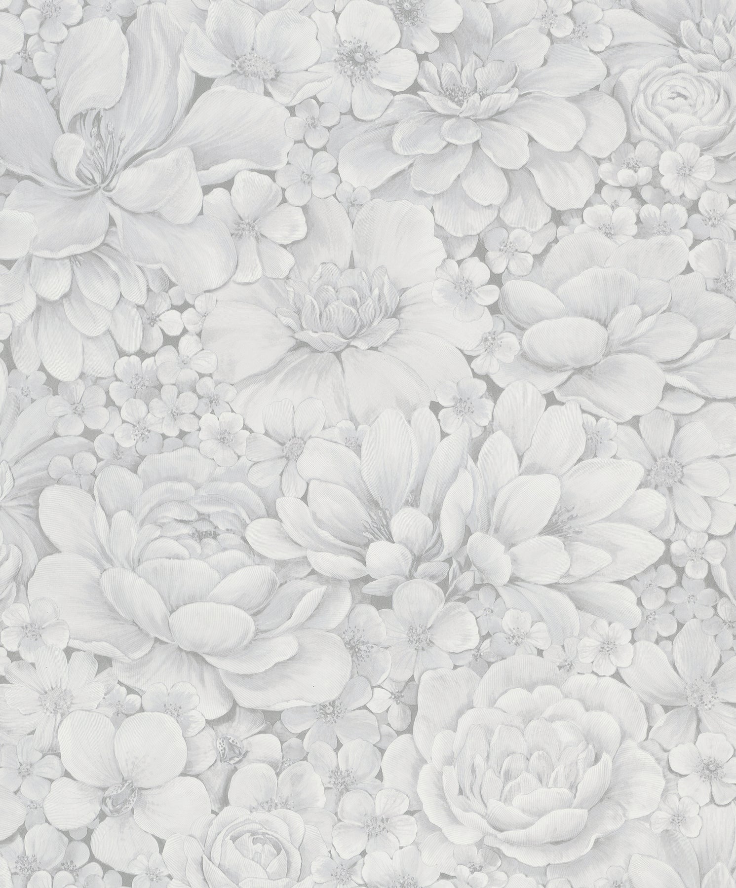 Shop Floral Texture White/Grey Wallpaper from Eden Collection Burke Decor
