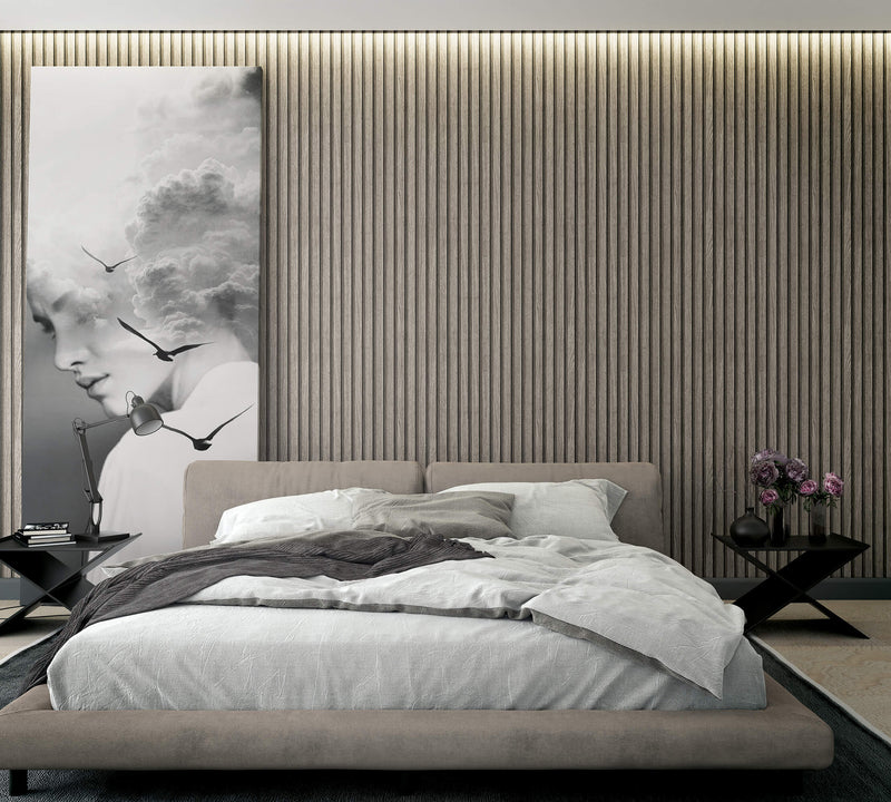 media image for Wood Stripe Grey Wallpaper from Eden Collection by Galerie Wallcoverings 266