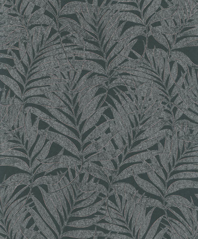 product image for Botanical Wallpaper in Black/Silver/Pink 78