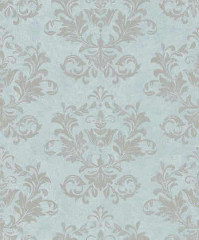 product image for Damask Wallpaper in Green/Grey 26