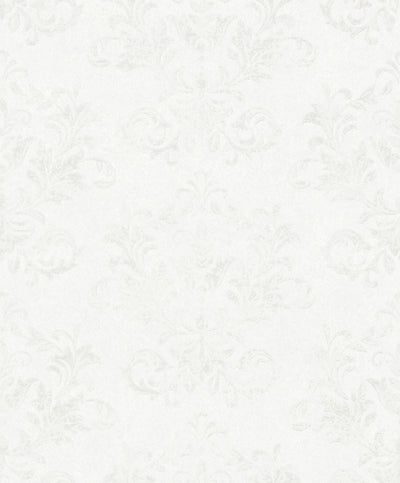 product image of Damask Wallpaper in White 595
