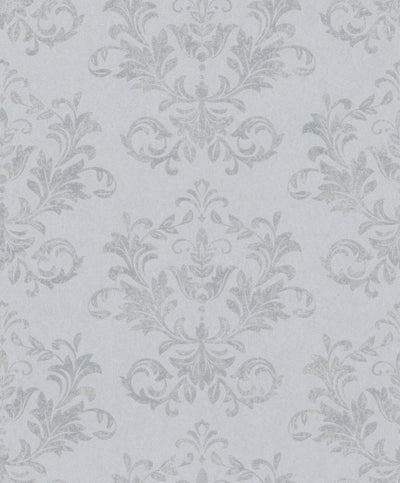product image of Damask Wallpaper in Grey/Silver 548