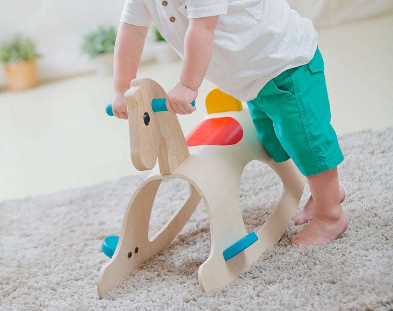 media image for palomino rocking horse by plan toys 3 222