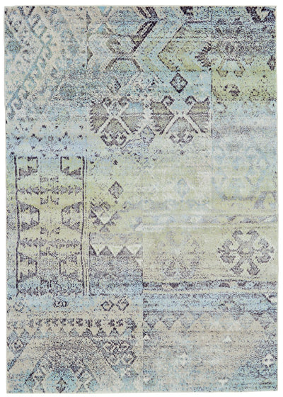 product image for Alessandria Green and Blue Rug by BD Fine Flatshot Image 1 19