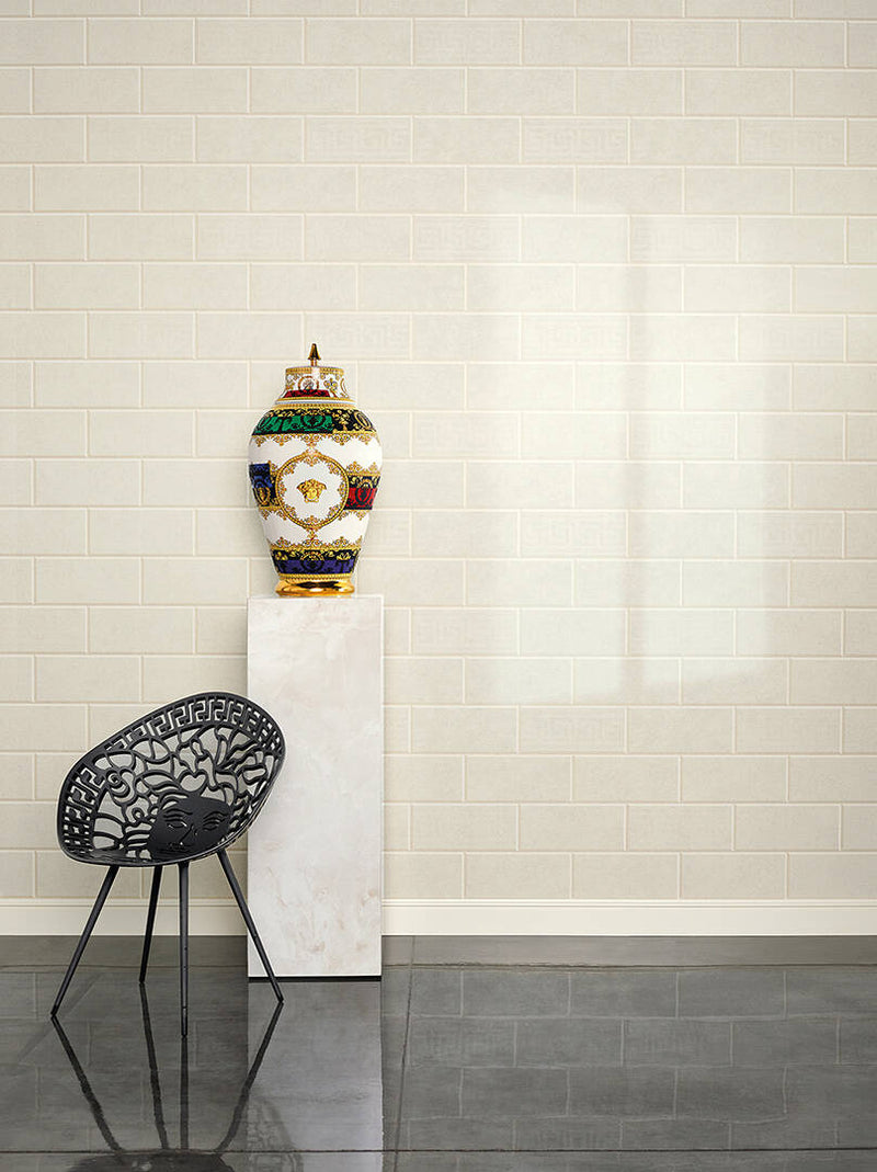 media image for Modern Bricks/Stones Textured Wallpaper in Beige/Cream 222
