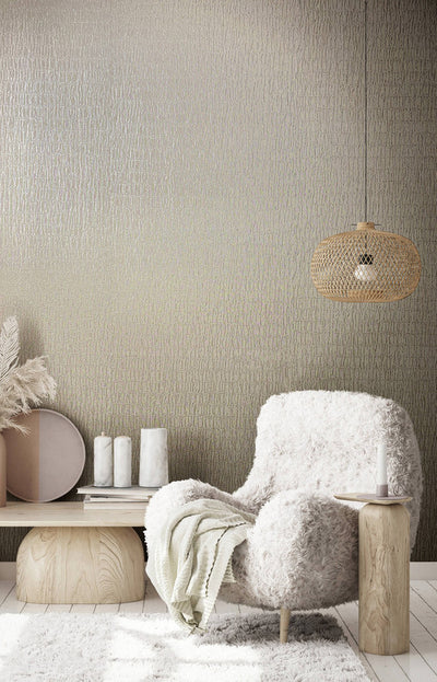 product image for Ruche Silk Wallpaper in Beige 72