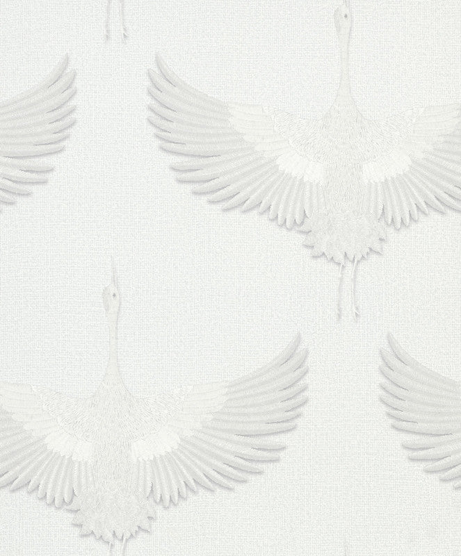 media image for Stork Wallpaper in White 27