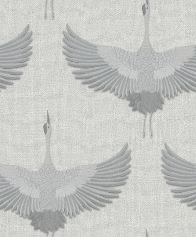 product image of Sample Stork Wallpaper in Grey/White 535