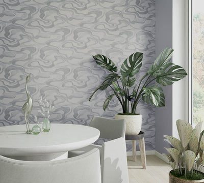product image for Flow Wallpaper in Grey 2