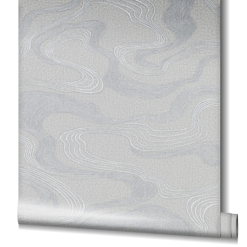 media image for Flow Wallpaper in Grey 254