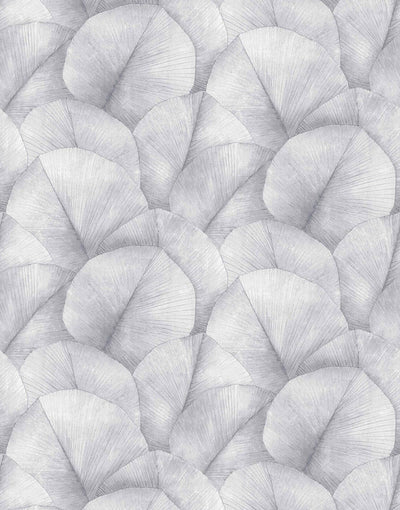 product image of Repeatable Palm Leaf Wall Mural in Grey 527