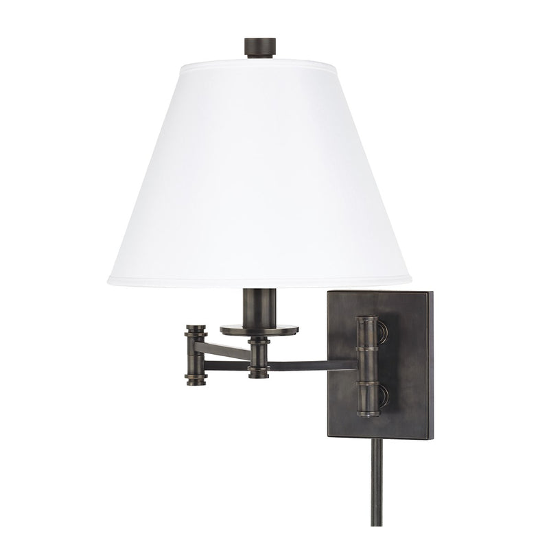 media image for claremont 1 light wall sconce plug white shade 7721 design by hudson valley lighting 3 277