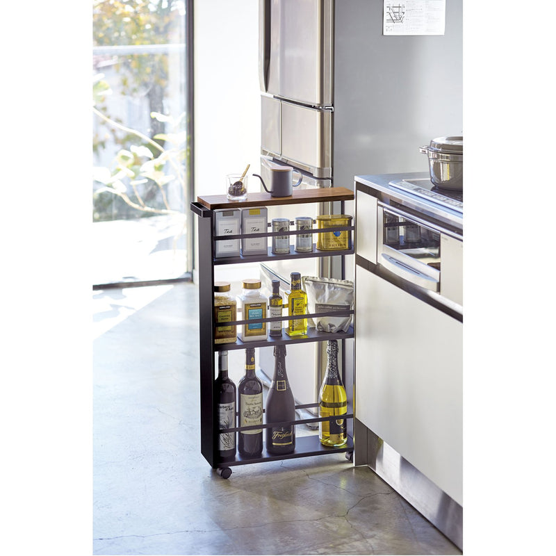 media image for Tower Rolling Slim Storage Cart With Handle by Yamazaki 236