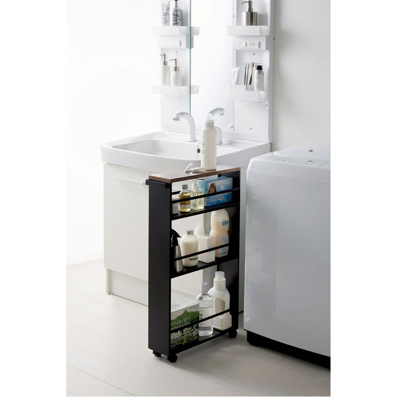 media image for Tower Rolling Slim Storage Cart With Handle by Yamazaki 213