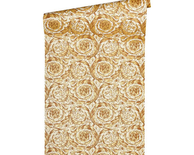 product image for Baroque Textured Damask Wallpaper in Browns/Metallic from the Versace IV Collection 31
