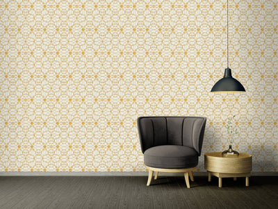 product image for Modern Geometric Textured Wallpaper in Cream/Gold from the Versace IV Collection 5