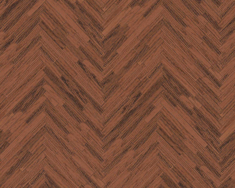 media image for Cottage Wood Textured Wallpaper in Bronze/Brown from the Versace IV Collection 281