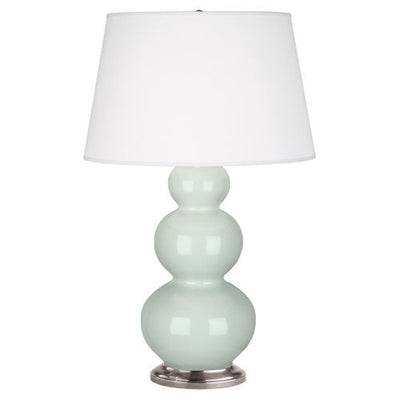 product image for triple gourd celadon glazed ceramic table lamp by robert abbey ra 370x 2 22