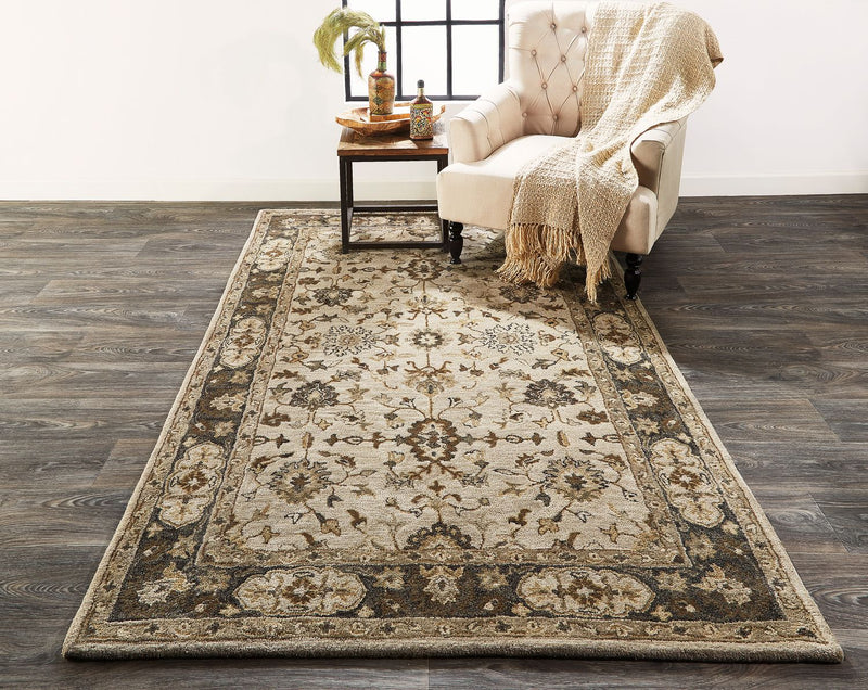 media image for Botticino Hand Tufted Gray and Beige Rug by BD Fine Roomscene Image 1 247
