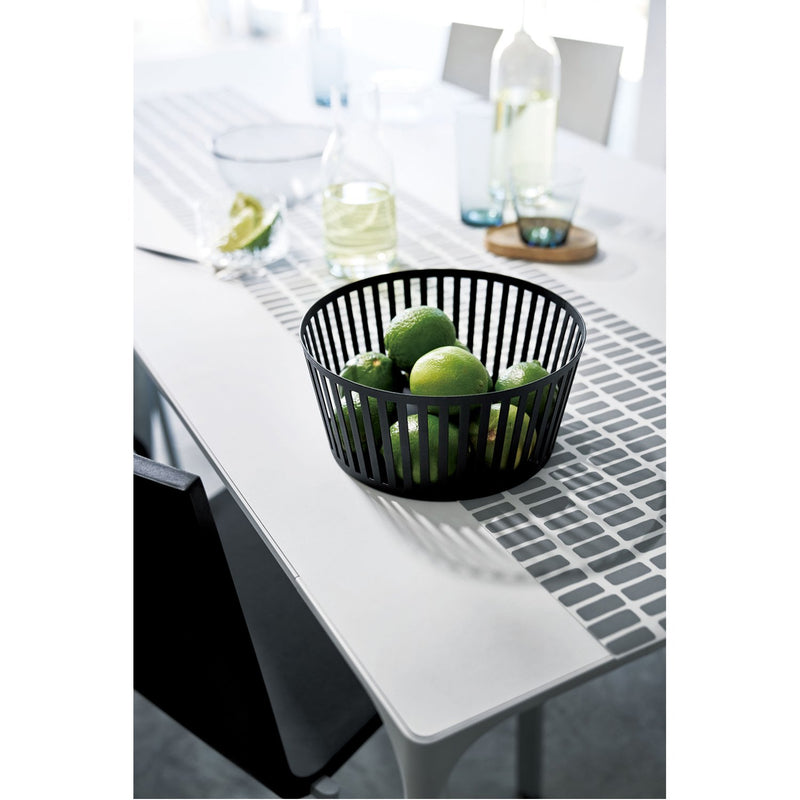 media image for Tower Striped Steel Fruit Basket - Tall by Yamazaki 296